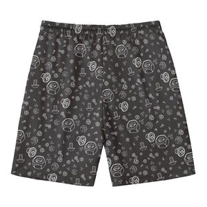 Mechanic Nuts and Bolts Pattern Print Men's Swim Trunks