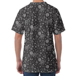 Mechanic Nuts and Bolts Pattern Print Men's Velvet T-Shirt