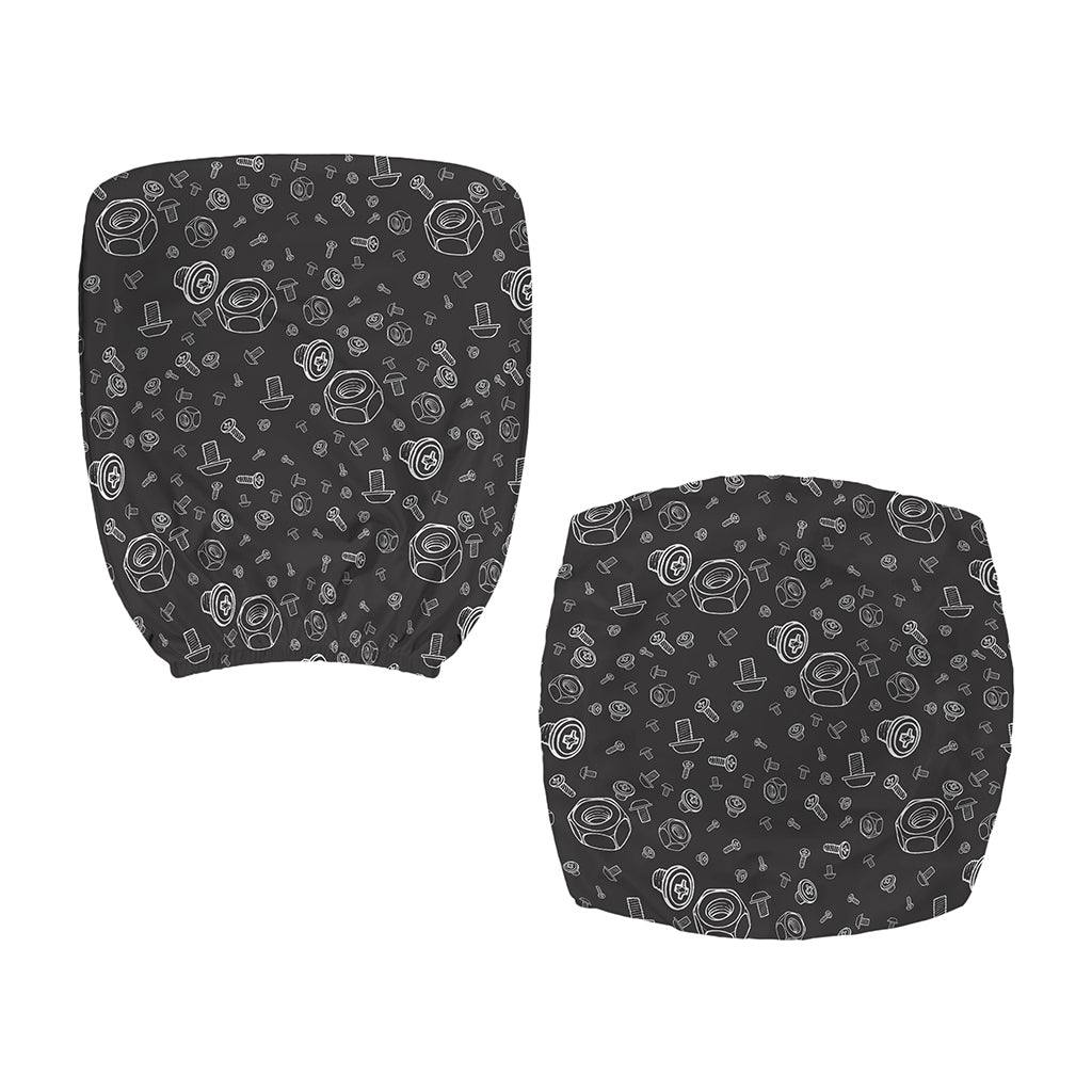 Mechanic Nuts and Bolts Pattern Print Office Chair Cover