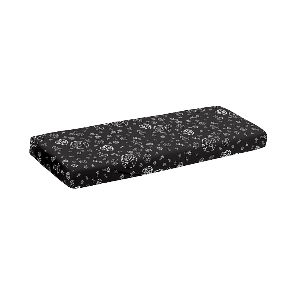 Mechanic Nuts and Bolts Pattern Print Piano Keyboard Cover