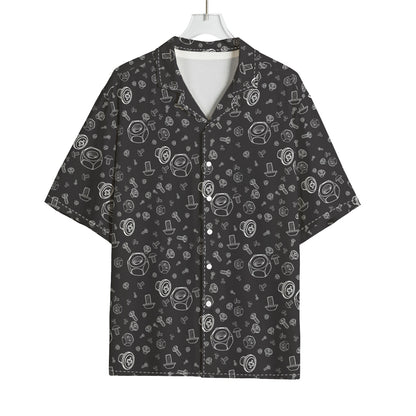 Mechanic Nuts and Bolts Pattern Print Rayon Hawaiian Shirt