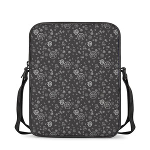 Mechanic Nuts and Bolts Pattern Print Rectangular Crossbody Bag