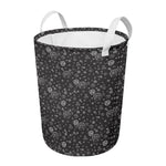 Mechanic Nuts and Bolts Pattern Print Round Laundry Basket