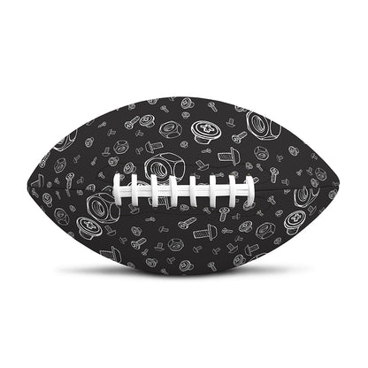 Mechanic Nuts and Bolts Pattern Print Rugby Ball