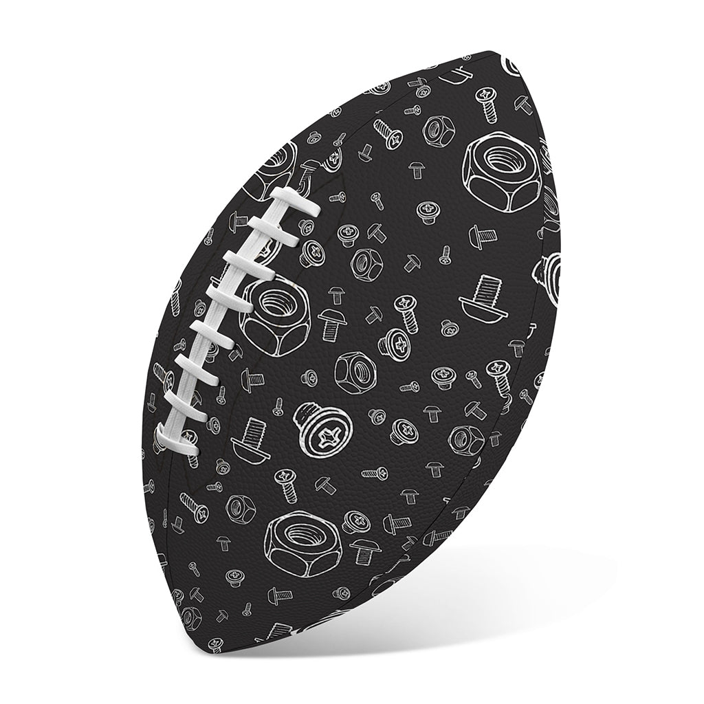 Mechanic Nuts and Bolts Pattern Print Rugby Ball