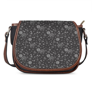 Mechanic Nuts and Bolts Pattern Print Saddle Bag