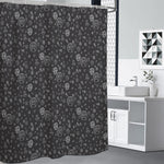 Mechanic Nuts and Bolts Pattern Print Shower Curtain