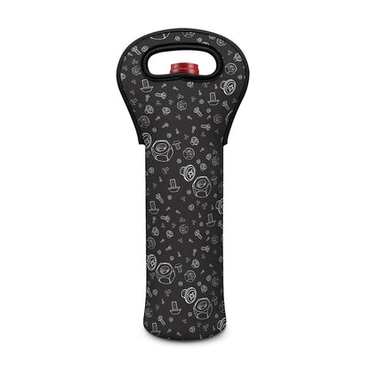 Mechanic Nuts and Bolts Pattern Print Single Neoprene Wine Tote