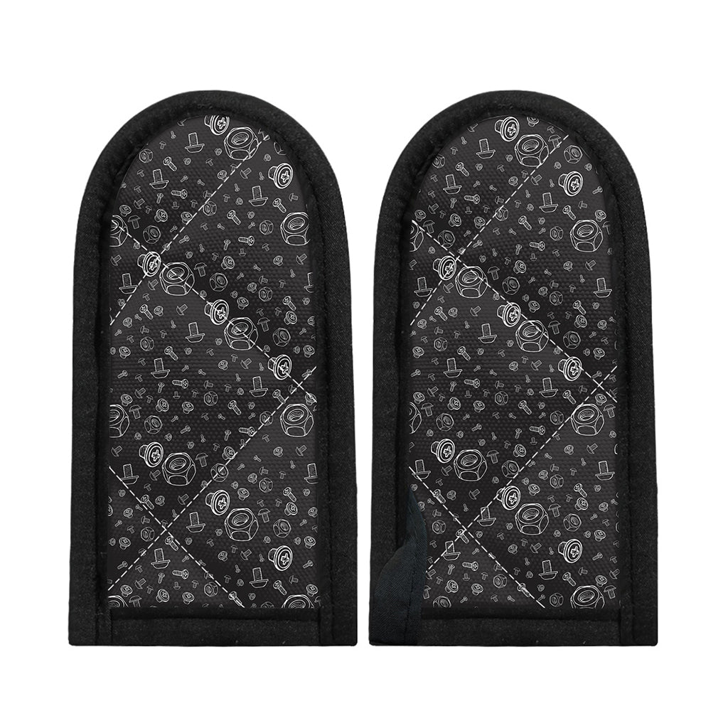 Mechanic Nuts and Bolts Pattern Print Skillet Handle Cover