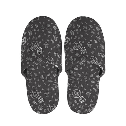 Mechanic Nuts and Bolts Pattern Print Slippers