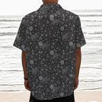 Mechanic Nuts and Bolts Pattern Print Textured Short Sleeve Shirt