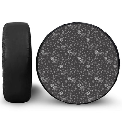Mechanic Nuts and Bolts Pattern Print Tire Cover