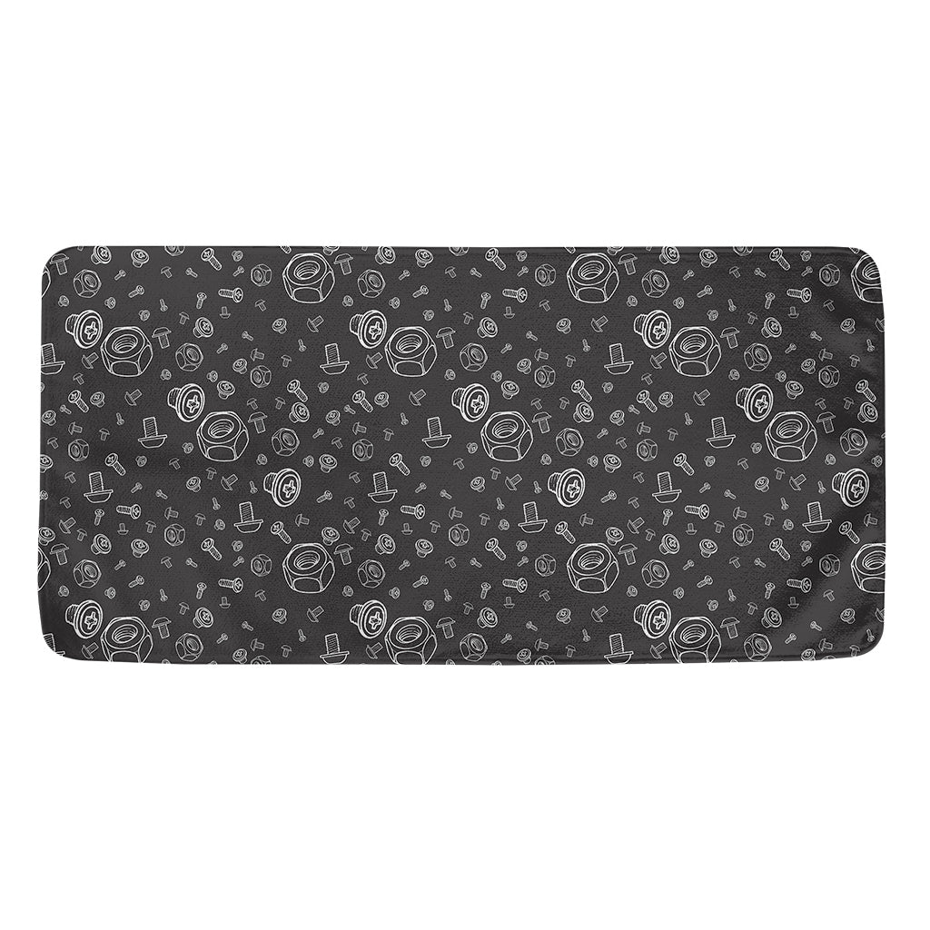 Mechanic Nuts and Bolts Pattern Print Towel