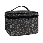 Mechanic Nuts and Bolts Pattern Print Travel Makeup Bag