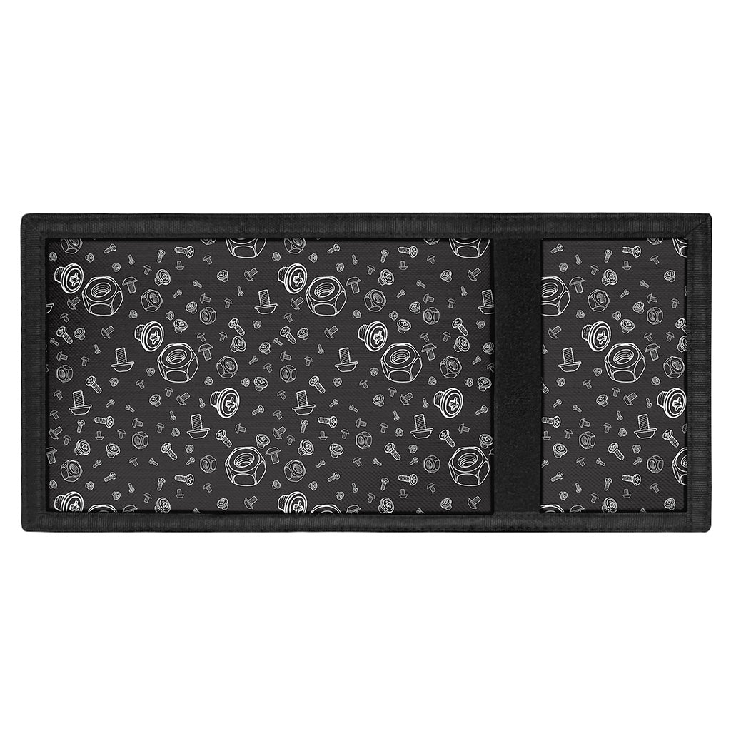 Mechanic Nuts and Bolts Pattern Print Trifold Wallet