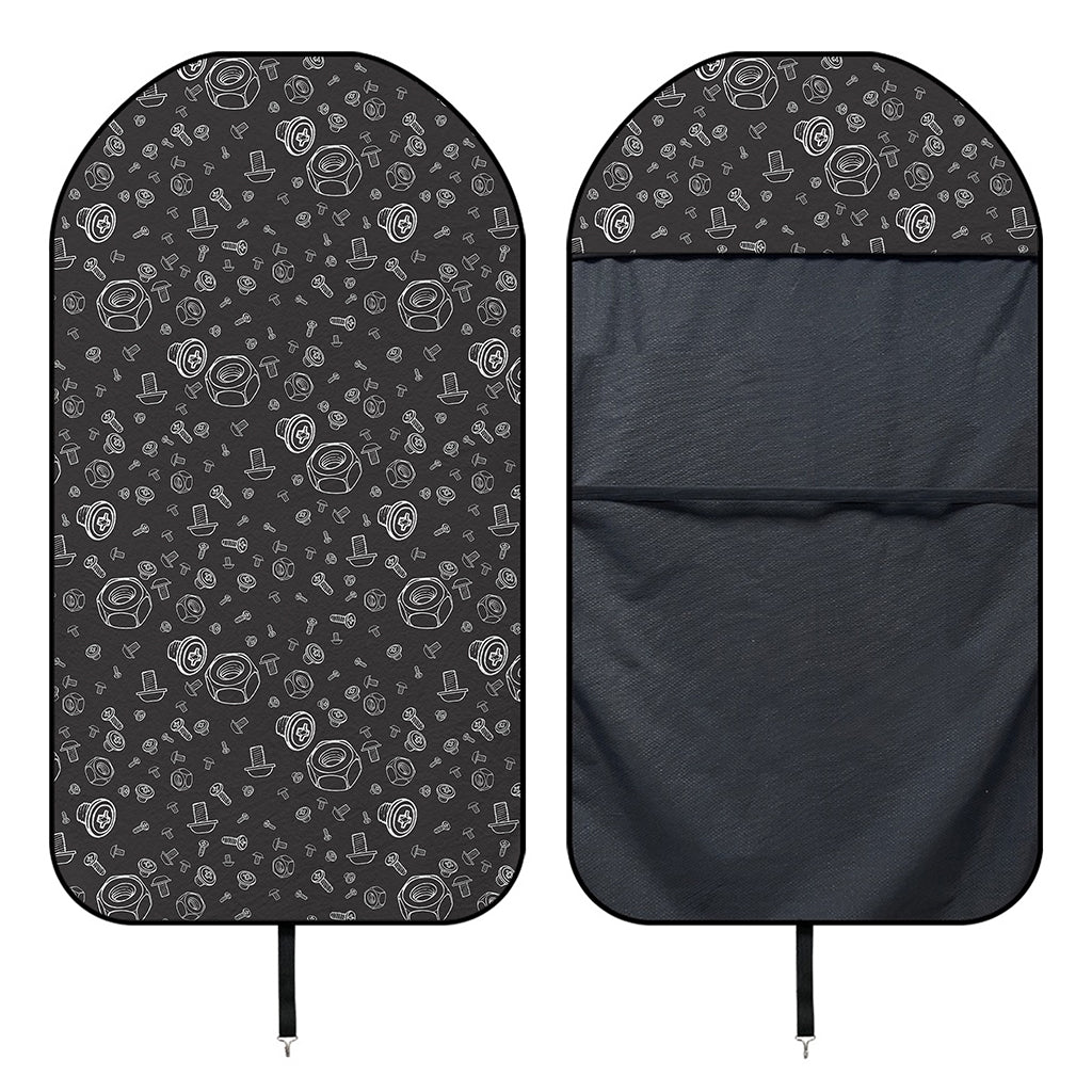 Mechanic Nuts and Bolts Pattern Print Waterproof Car Seat Cover