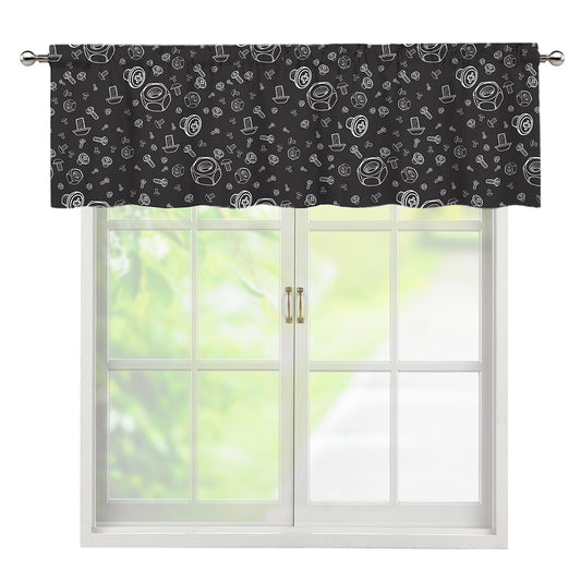 Mechanic Nuts and Bolts Pattern Print Window Valance