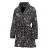 Mechanic Nuts and Bolts Pattern Print Women's Bathrobe