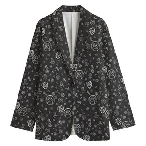 Mechanic Nuts and Bolts Pattern Print Women's Blazer