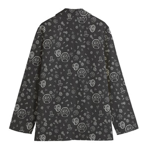 Mechanic Nuts and Bolts Pattern Print Women's Cotton Blazer