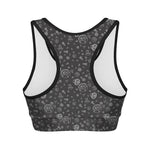 Mechanic Nuts and Bolts Pattern Print Women's Sports Bra