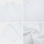 Cute Dino Leaves And Flowers Print Men's Deep V-Neck Shirt