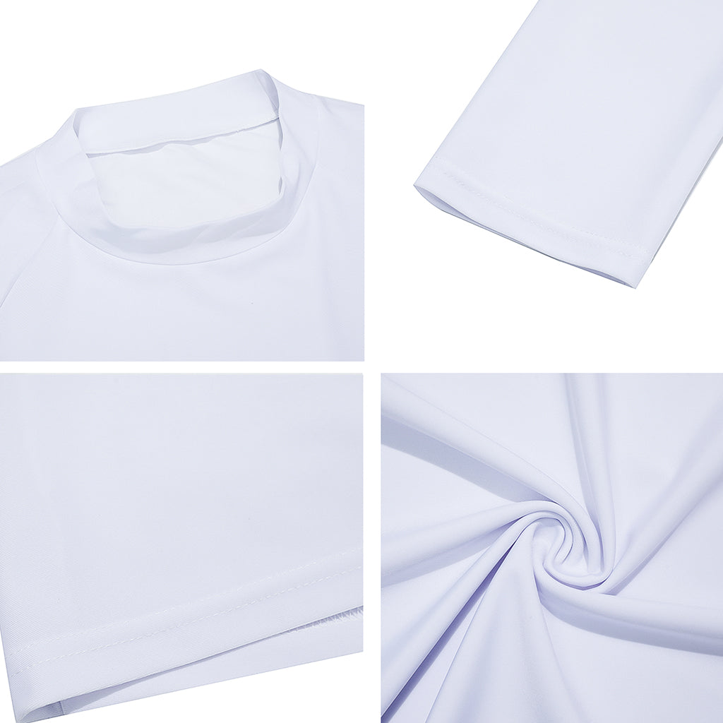 Tennis Theme Pattern Print Men's Long Sleeve Rash Guard
