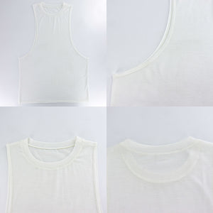 White Eggplant Drawing Print Men's Muscle Tank Top