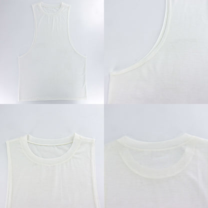 Red And Blue Twin Flame Print Men's Muscle Tank Top