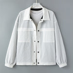 Black And White Paisley Bandana Print Men's Shirt Jacket