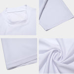 Watercolor White Daisy Pattern Print Men's Short Sleeve Rash Guard