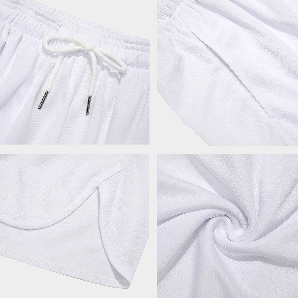 Saint Patrick's Day Tartan Print Men's Split Running Shorts