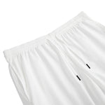 White And Pink Alstroemeria Print Men's Sports Shorts