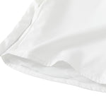 White Gray Scratch Marble Print Men's Swim Trunks