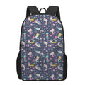 Mermaid Cartoon Pattern Print 17 Inch Backpack