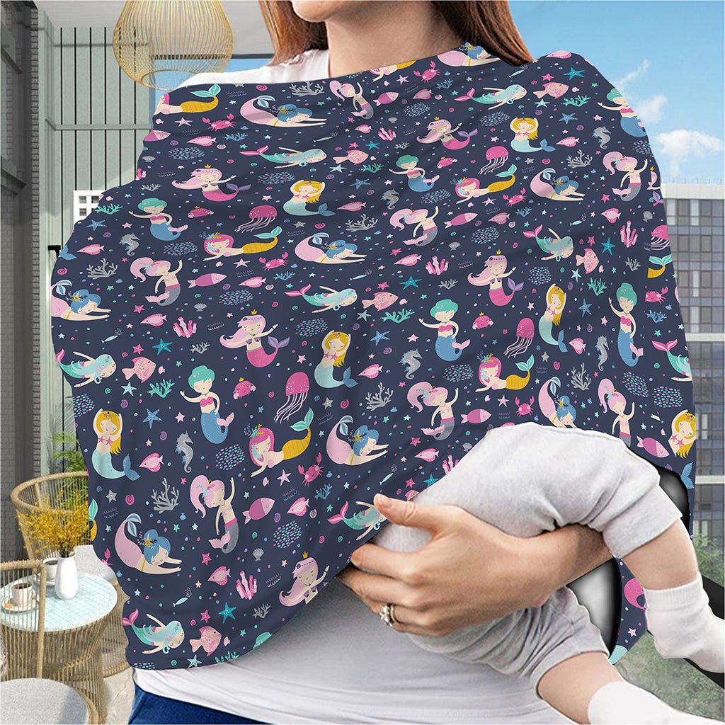 Mermaid Cartoon Pattern Print Baby Seat Cover