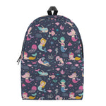 Mermaid Cartoon Pattern Print Backpack