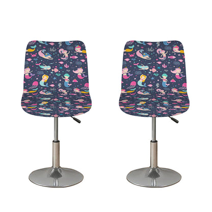 Mermaid Cartoon Pattern Print Bar Stool Covers