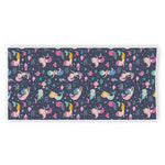 Mermaid Cartoon Pattern Print Beach Towel