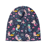 Mermaid Cartoon Pattern Print Beanie