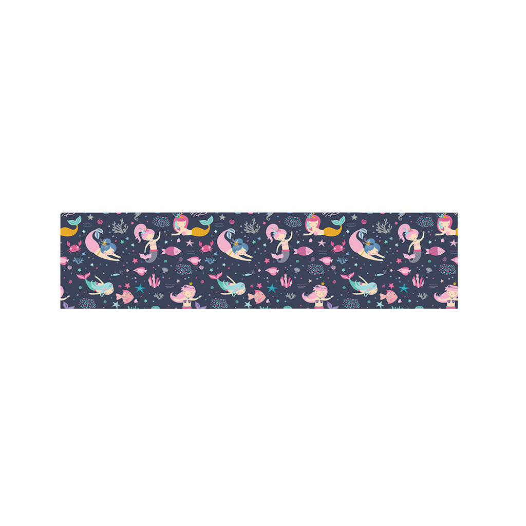 Mermaid Cartoon Pattern Print Bed Runner