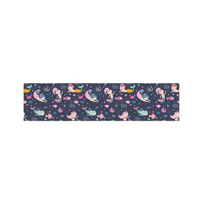 Mermaid Cartoon Pattern Print Bed Runner