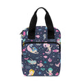Mermaid Cartoon Pattern Print Bible Tote Bag