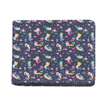 Mermaid Cartoon Pattern Print Bifold Wallet