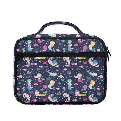 Mermaid Cartoon Pattern Print Briefcase Bible Bag