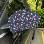 Mermaid Cartoon Pattern Print Car Side Mirror Covers