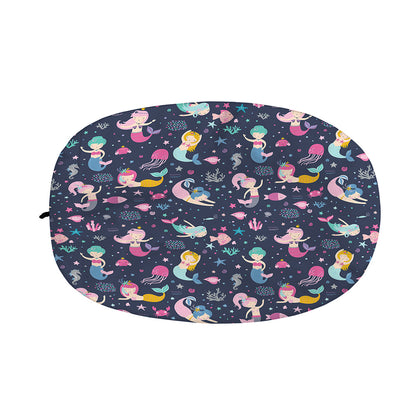 Mermaid Cartoon Pattern Print Car Side Mirror Covers
