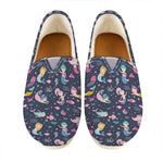 Mermaid Cartoon Pattern Print Casual Shoes