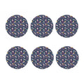 Mermaid Cartoon Pattern Print Coaster Set