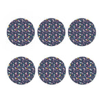 Mermaid Cartoon Pattern Print Coaster Set